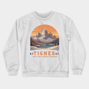 Val d'Isère Tout Schuss French Alps Skiing Holiday Crewneck Sweatshirt