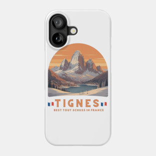 Val d'Isère Tout Schuss French Alps Skiing Holiday Phone Case