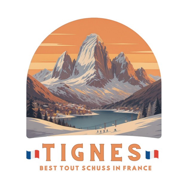 Val d'Isère Tout Schuss French Alps Skiing Holiday by Art2Wear