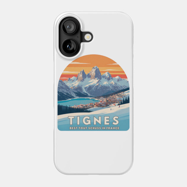 Tignes Best Tout Schuss in France Alpine Style Phone Case by Art2Wear
