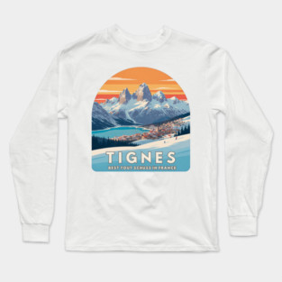 Tignes Best Tout Schuss in France Alpine Style Long Sleeve T-Shirt