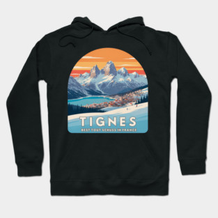 Tignes Best Tout Schuss in France Alpine Style Hoodie