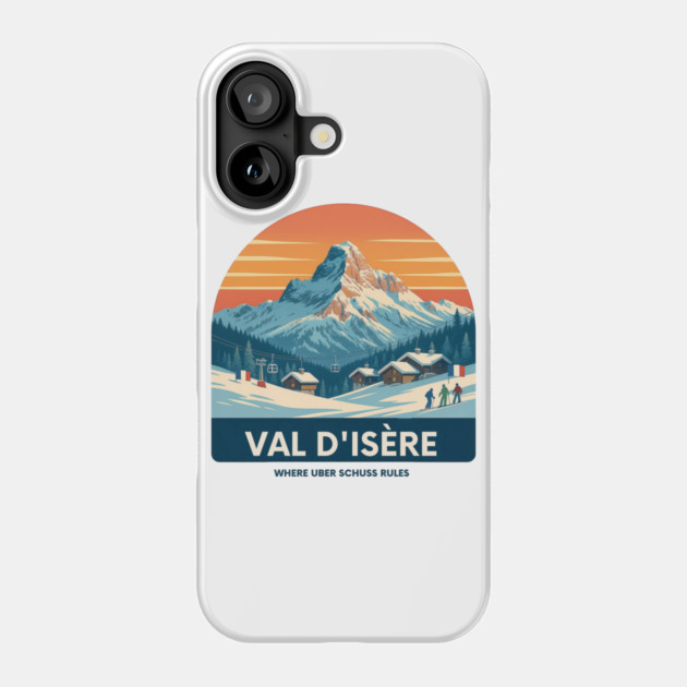 Val D'Isere Uber Schuss French Alps Winter Holiday Phone Case by Art2Wear