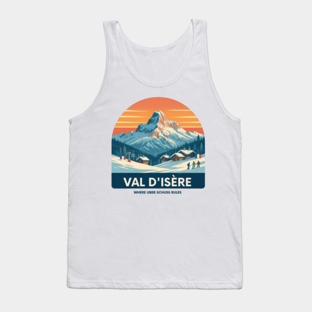 Val D'Isere Uber Schuss French Alps Winter Holiday Tank Top by Art2Wear