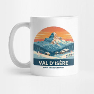 Val D'Isere Uber Schuss French Alps Winter Holiday Mug