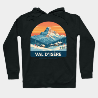 Val D'Isere Uber Schuss French Alps Winter Holiday Hoodie