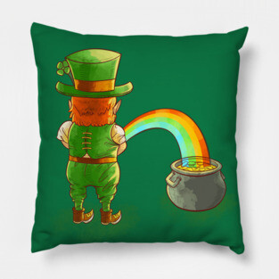 Golden Rainbow Pillow