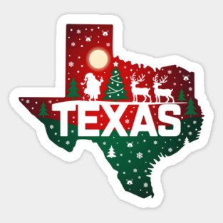 Texas-Christmas - Texas-Map-Western-Holiday-Vibes Magnet