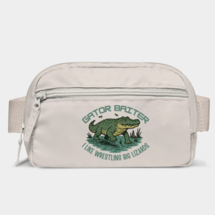 Gator Baiter Funny Retro Alligator Wrestling Big Lizard Shirt Bag