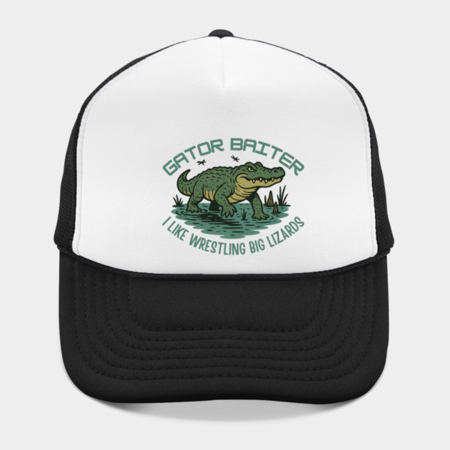 Gator Baiter Funny Retro Alligator Wrestling Big Lizard Shirt by WarFX Designs