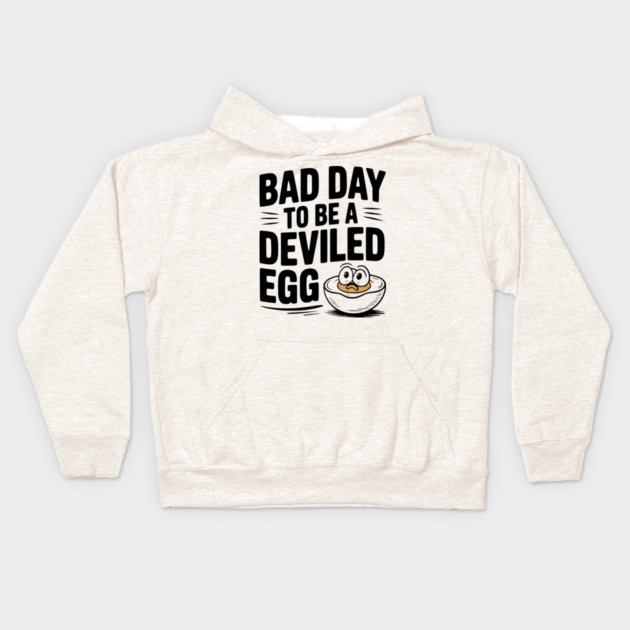 Bad Day to Be a Deviled Egg Kids Hoodie by Frank Ring