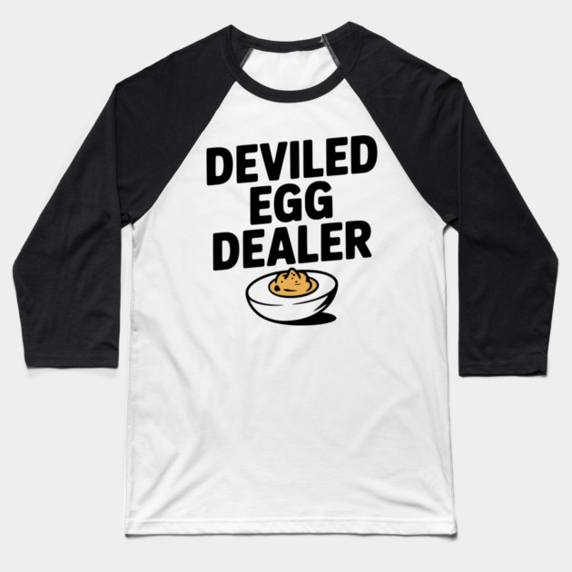 Deviled Egg Dealer Baseball T-Shirt by Frank Ring