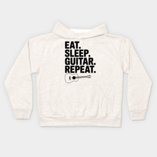 Eat. Sleep. Guitar. Repeat. Kids Hoodie