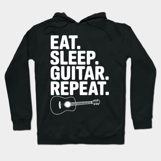 Eat. Sleep. Guitar. Repeat. Hoodie by Frank Ring
