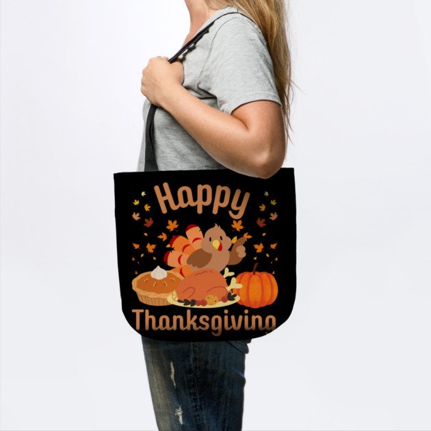 Cute Happy Thanksgiving Turkey Feast by Creatifly Graphic Tees