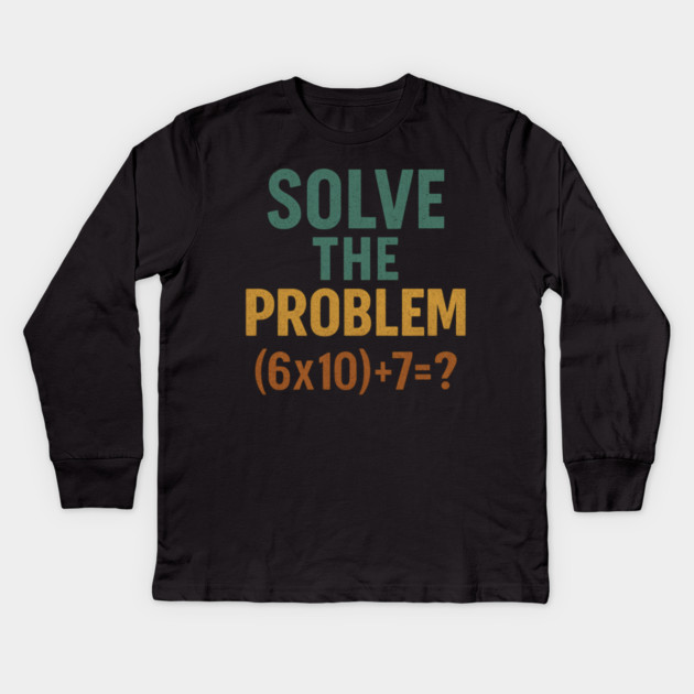 Solve the Math Equation Graphic Kids Long Sleeve T-Shirt by ArtistTee ⭐⭐⭐⭐⭐