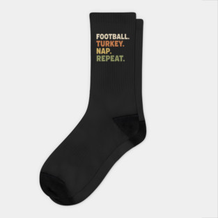 Thanksgiving Football Nap Routine Socks