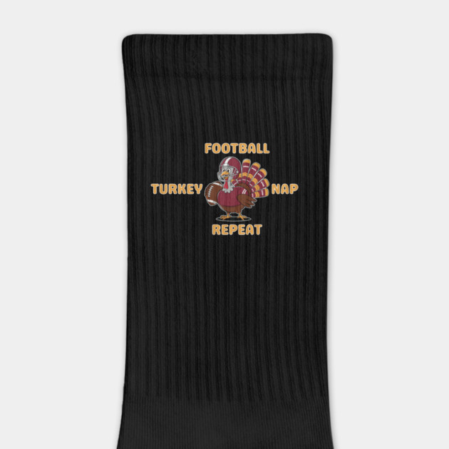 Football Turkey Nap Repeat Vibes by Creatifly Graphic Tees