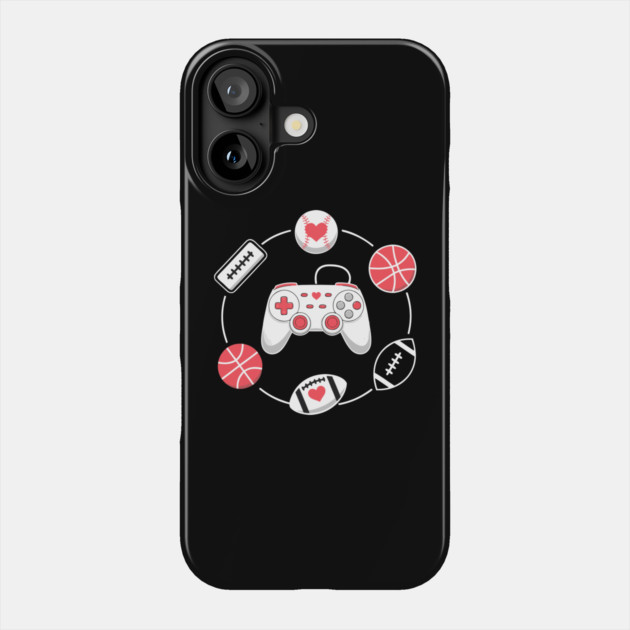 Love Gaming Love Sports Phone Case by DrollDrifter