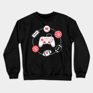 Love Gaming Love Sports Crewneck Sweatshirt