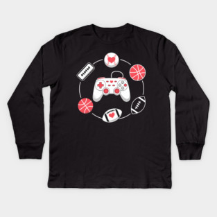 Love Gaming Love Sports Kids Long Sleeve T-Shirt