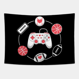 Love Gaming Love Sports Tapestry