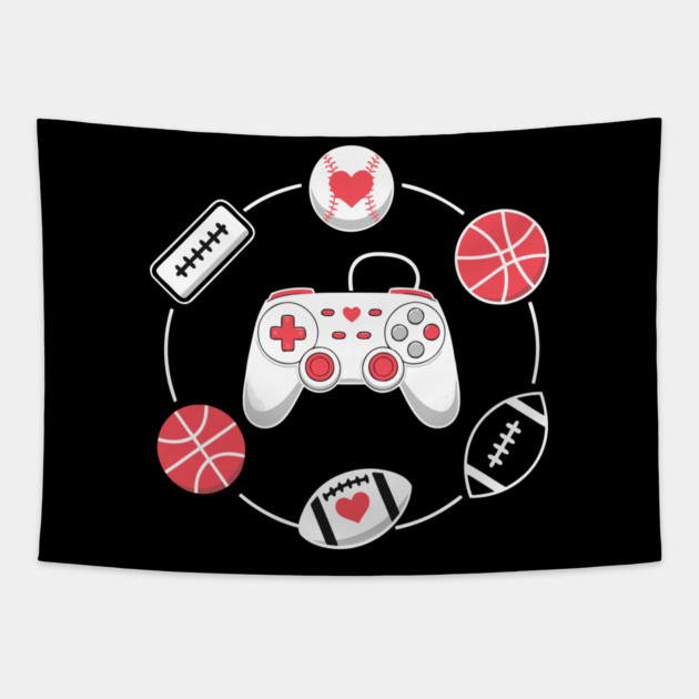 Love Gaming Love Sports Tapestry by DrollDrifter