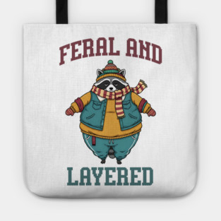 Raccoon Feral And Layered, how to keep warm in winter Tote