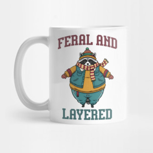 Raccoon Feral And Layered, how to keep warm in winter Mug