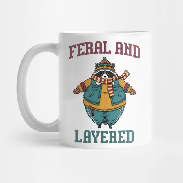 Raccoon Feral And Layered, how to keep warm in winter by Luxinda