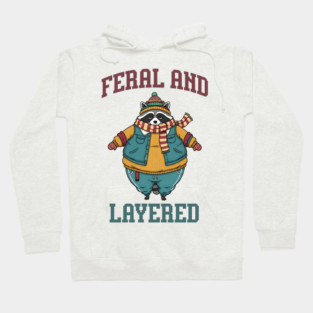 Raccoon Feral And Layered, how to keep warm in winter Hoodie