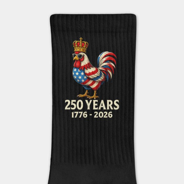250 Years Anniversary 1776 2026 Chicken US Flag by Db Printed