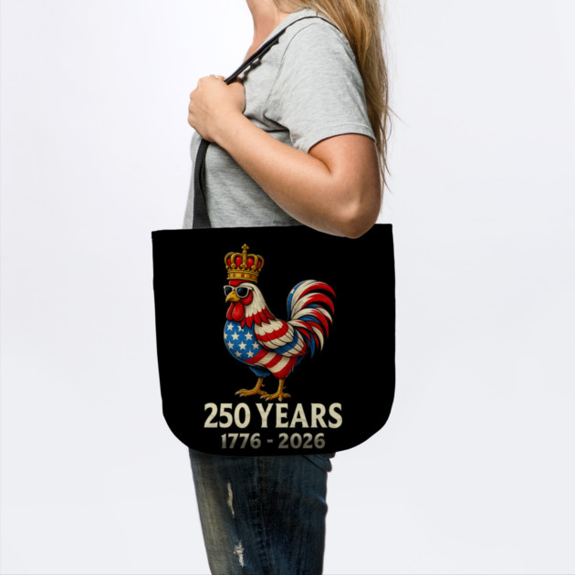 250 Years Anniversary 1776 2026 Chicken US Flag by Db Printed