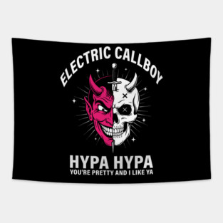 Electric Callboy Skull Evil Tapestry