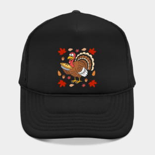 Happy Turkey Pie Feast Autumn Vibes Hat