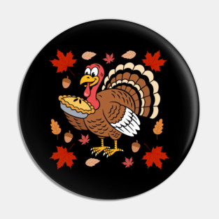 Happy Turkey Pie Feast Autumn Vibes Pin