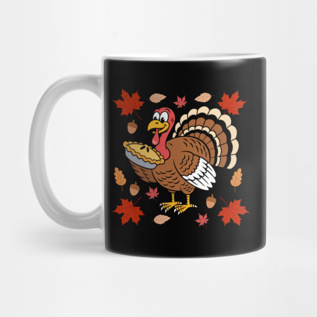Happy Turkey Pie Feast Autumn Vibes by Creatifly Graphic Tees