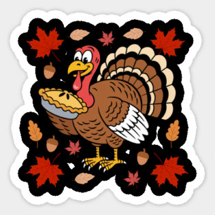 Happy Turkey Pie Feast Autumn Vibes Magnet