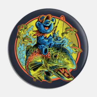 Reel Grateful Trout Rodeo Pin