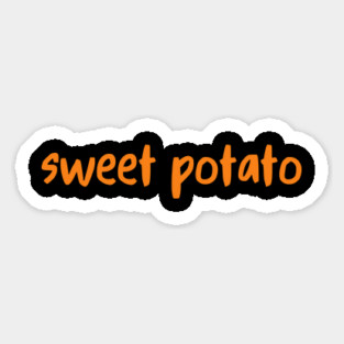 Sweet Potato Orange Lettering Humor Magnet