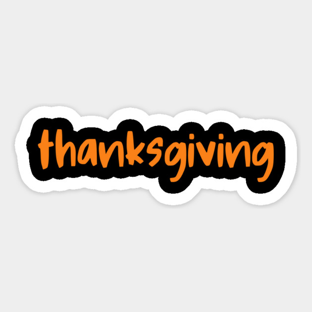 Thanksgiving Orange Lettering Magnet by Creatifly Graphic Tees