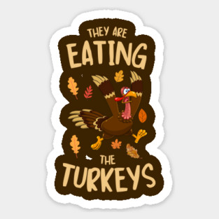 Funny Panicked Thanksgiving Turkey Magnet