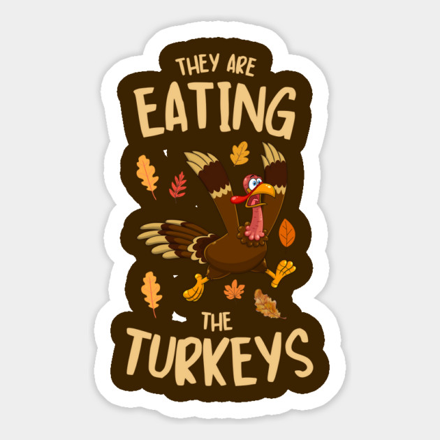 Funny Panicked Thanksgiving Turkey Magnet by Creatifly Graphic Tees
