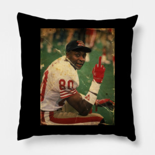 Jerry Rice vintage 90s Middle Finger Pillow