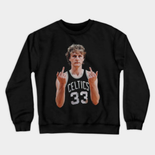LARRY BIRD RETRO 90s MIDDLE FINGER Crewneck Sweatshirt