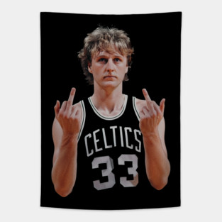 LARRY BIRD RETRO 90s MIDDLE FINGER Tapestry