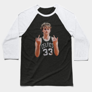LARRY BIRD RETRO 90s MIDDLE FINGER Baseball T-Shirt