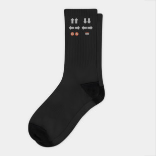 30 Extra Lives - Retro Konami Code Gaming Input Socks
