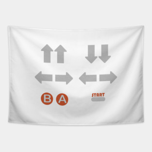 30 Extra Lives - Retro Konami Code Gaming Input Tapestry