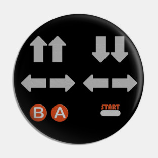 30 Extra Lives - Retro Konami Code Gaming Input Pin